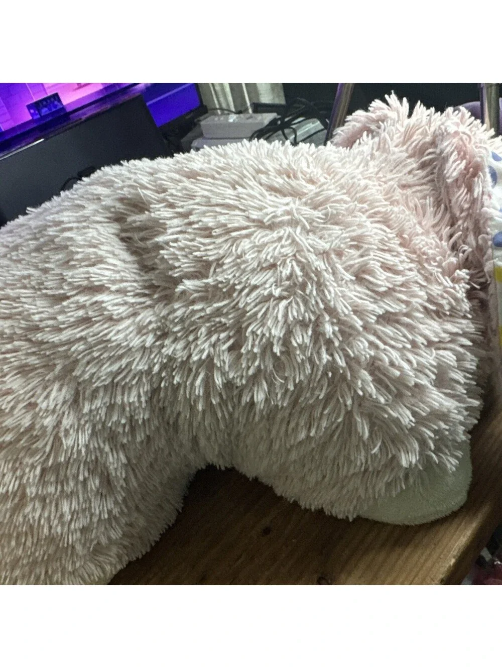 My Pillow Pet Bunny Light Pink Rabbit Easter Polka Dot Ears Medium 20